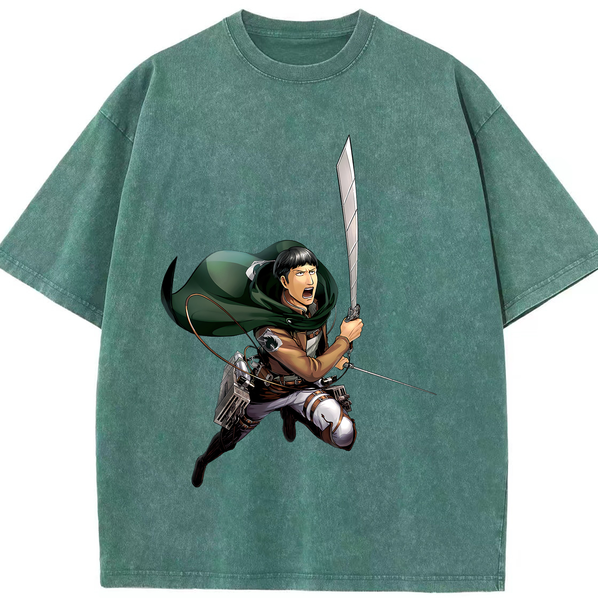 （画像用） 進撃の巨人 Attack on Titan 綿100% ヴィンテージ風 半袖Tシャツ（フロントプリント）